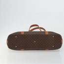 CELINE Macadam Canvas Boston Bag PVC Leather Brown Gold Auth ka5055A-5