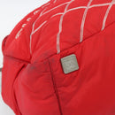 CHANEL Sports Line Boston Bag Nylon Red Silver CC Auth ka5057A-13