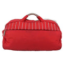 CHANEL Sports Line Boston Bag Nylon Red Silver CC Auth ka5057A-3