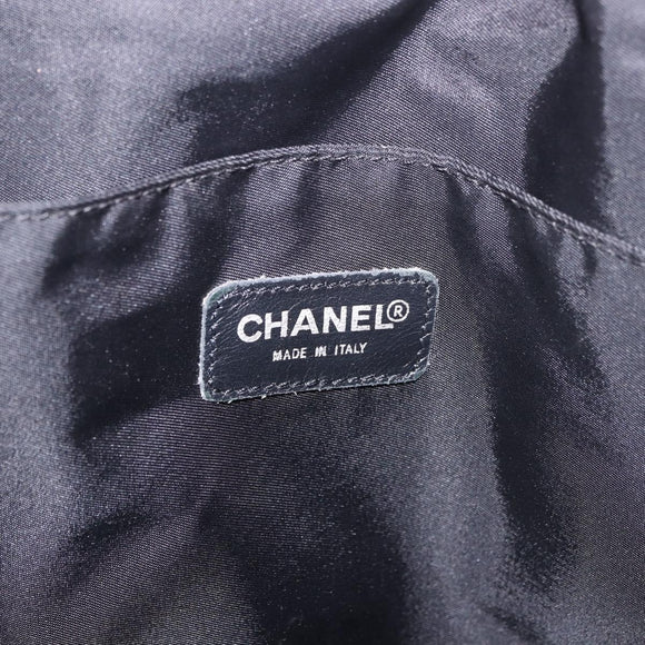 CHANEL New Travel Line Hand Bag Nylon Black CC Auth ka5058