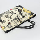 Salvatore Ferragamo Tote Bag Nylon White Gray Auth ka5059A-6