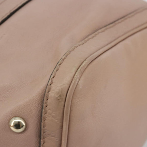 GUCCI Hand Bag Leather 2way Pink Gold 247205 Auth ka5062