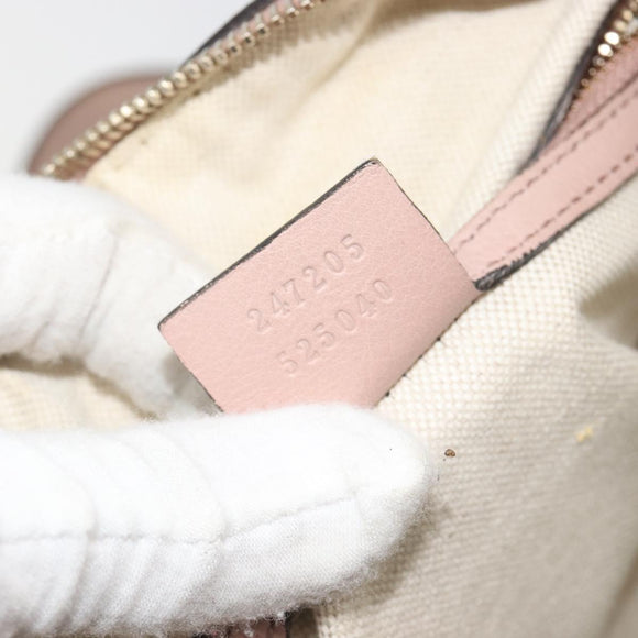GUCCI Hand Bag Leather 2way Pink Gold 247205 Auth ka5062