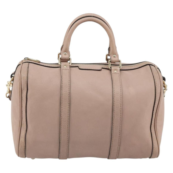 GUCCI Hand Bag Leather 2way Pink Gold 247205 Auth ka5062