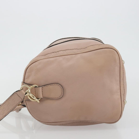 GUCCI Hand Bag Leather 2way Pink Gold 247205 Auth ka5062