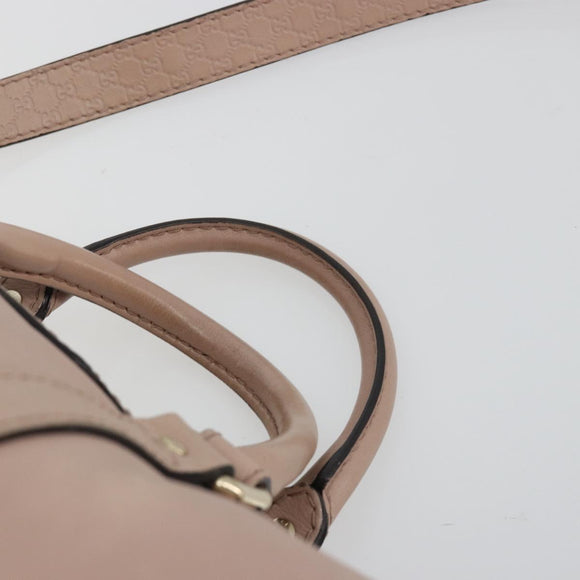 GUCCI Hand Bag Leather 2way Pink Gold 247205 Auth ka5062
