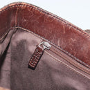GUCCI GG Canvas Hand Bag Dark Brown Silver 73984 Auth ka5065-19