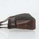 GUCCI GG Canvas Hand Bag Dark Brown Silver 73984 Auth ka5065-5