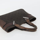GUCCI GG Canvas Hand Bag Dark Brown Silver 73984 Auth ka5065-6