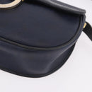 Christian Dior Trotter Canvas Shoulder Bag PVC Navy Gold Auth ka5068-15