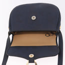 Christian Dior Trotter Canvas Shoulder Bag PVC Navy Gold Auth ka5068-9