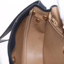 Christian Dior Trotter Canvas Shoulder Bag PVC Navy Gold Auth ka5068-19