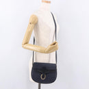 Christian Dior Trotter Canvas Shoulder Bag PVC Navy Gold Auth ka5068-22