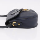 Christian Dior Trotter Canvas Shoulder Bag PVC Navy Gold Auth ka5068-4