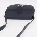 Christian Dior Trotter Canvas Shoulder Bag PVC Navy Gold Auth ka5068-6