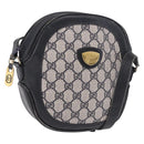 GUCCI GG Supreme Shoulder Bag PVC Navy Gold Auth ka5069-1