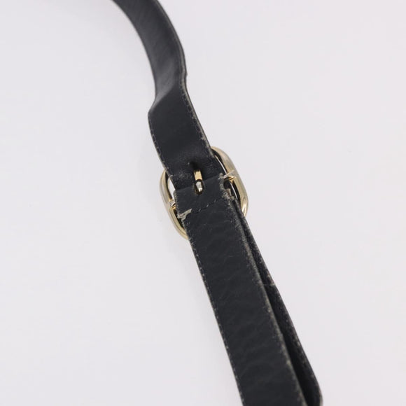 GUCCI GG Supreme Shoulder Bag PVC Navy Gold Auth ka5069