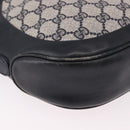 GUCCI GG Supreme Shoulder Bag PVC Navy Gold Auth ka5069-15