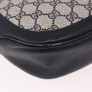 GUCCI GG Supreme Shoulder Bag PVC Navy Gold Auth ka5069-17