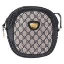 GUCCI GG Supreme Shoulder Bag PVC Navy Gold Auth ka5069-13