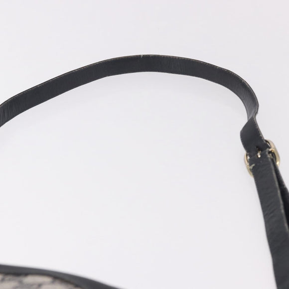 GUCCI GG Supreme Shoulder Bag PVC Navy Gold Auth ka5069