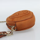 GUCCI Mini Soho Chain Shoulder Bag Leather Brown Gold 353965 Auth ka5070-3