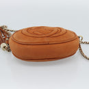 GUCCI Mini Soho Chain Shoulder Bag Leather Brown Gold 353965 Auth ka5070-5