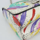 LOUIS VUITTON Twist MM Shoulder Bag Leather White Silver M53857 LV Auth ka5071M-14