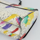 LOUIS VUITTON Twist MM Shoulder Bag Leather White Silver M53857 LV Auth ka5071M-15