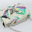 LOUIS VUITTON Twist MM Shoulder Bag Leather White Silver M53857 LV Auth ka5071M-6