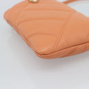 BVLGARI Shoulder Bag Leather Orange Gold Auth ka5074M-14