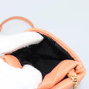 BVLGARI Shoulder Bag Leather Orange Gold Auth ka5074M-11