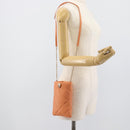 BVLGARI Shoulder Bag Leather Orange Gold Auth ka5074M-21