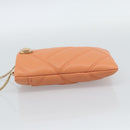 BVLGARI Shoulder Bag Leather Orange Gold Auth ka5074M-3