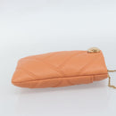 BVLGARI Shoulder Bag Leather Orange Gold Auth ka5074M-4