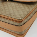 CELINE Macadam Canvas Shoulder Bag PVC Beige Gold Auth ka5075-9