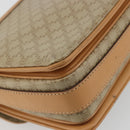 CELINE Macadam Canvas Shoulder Bag PVC Beige Gold Auth ka5075-16