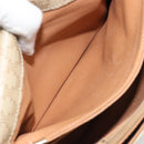CELINE Macadam Canvas Shoulder Bag PVC Beige Gold Auth ka5075-21