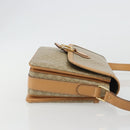 CELINE Macadam Canvas Shoulder Bag PVC Beige Gold Auth ka5075-3