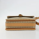 CELINE Macadam Canvas Shoulder Bag PVC Beige Gold Auth ka5075-5