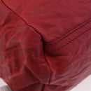 GIVENCHY Tote Bag Leather 2way Red Gold Auth ka5076A-12