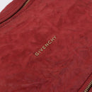 GIVENCHY Tote Bag Leather 2way Red Gold Auth ka5076A-17