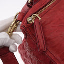 GIVENCHY Tote Bag Leather 2way Red Gold Auth ka5076A-18