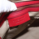 GIVENCHY Tote Bag Leather 2way Red Gold Auth ka5076A-19