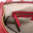 GIVENCHY Tote Bag Leather 2way Red Gold Auth ka5076A-23
