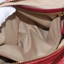 GIVENCHY Tote Bag Leather 2way Red Gold Auth ka5076A-24