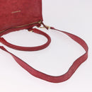 GIVENCHY Tote Bag Leather 2way Red Gold Auth ka5076A-9