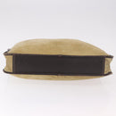 LOEWE Anagram Hand Bag Suede Beige Gold Auth ka5077-7