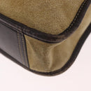 LOEWE Anagram Hand Bag Suede Beige Gold Auth ka5077-19