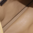 LOEWE Anagram Hand Bag Suede Beige Gold Auth ka5077-10